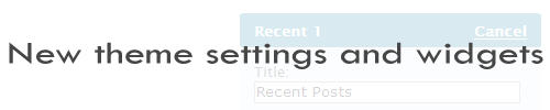 New admin panel and widgets for the Options WordPress theme