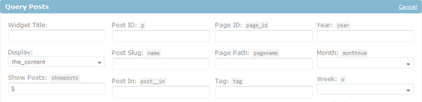 Query Posts WordPress Widget
