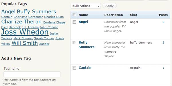 Edit taxonomy page in WordPress Edit taxonomy page in WordPress