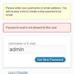 Prevent Password Reset WordPress Plugin