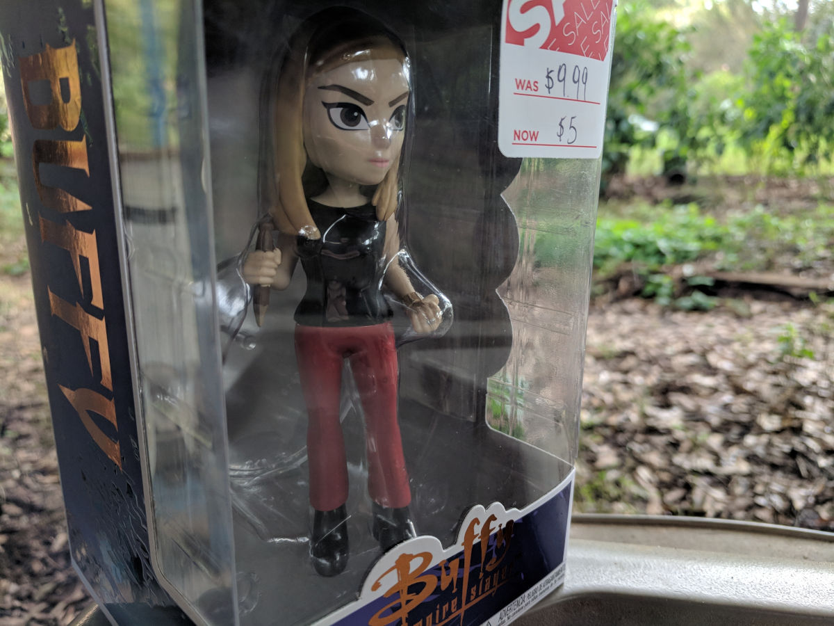 A toy Buffy the Vampire Slayer doll marked down to $5.