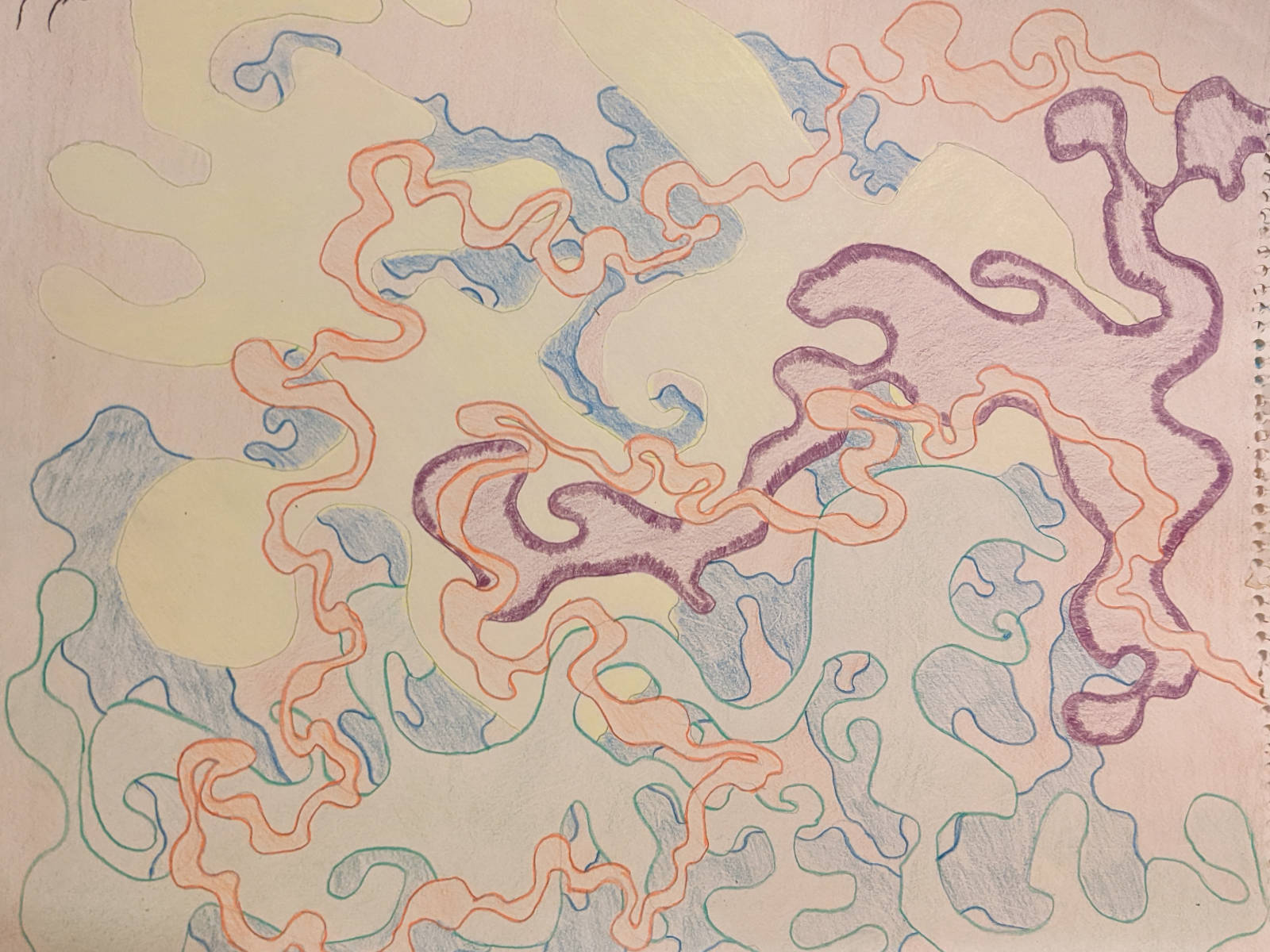Fluid-like blobs of color across a page.